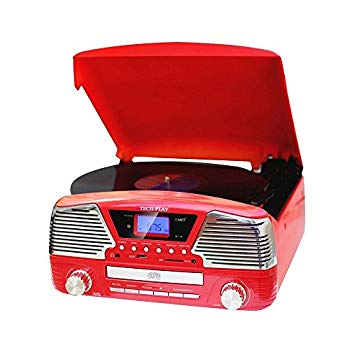 yÁzTechPlay ODC35 RD 3 Spead turntable programmable MP3 CD player USB/SD radio & remote control in Red by TechPlay qqffhab