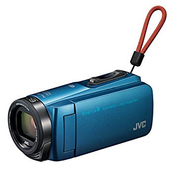 【中古】【非常に良い】JVCKENWOOD JVC ビデオカメラ Everio R 防水 防塵 Wi-Fi 64GB アクアブルー GZ-..