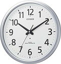 【中古】CITIZEN シチズン 掛け時計 電波時計 防水 防塵 スペイシーアクア493 シルバー 8MY493-019 9jupf8b