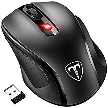 【中古】(未使用・未開封品)　Qtuo 2.4G ワイヤレスマウス 無線マウス 5DPIモード 2400DPI 高精度 ボタンを調整可能 コンパクト 省エネルギー 持ち運び便利 ブラック df5ndr3