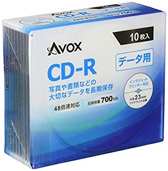 【中古】AVOX CD-R データ用(700MB) 1-48倍速 10枚 スリムケース 2zzhgl6 【中古】AVOX CD-R データ用(700MB) 1-48倍速 10枚 スリムケース 2zzhgl6