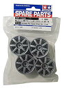 【中古】(未使用・未開封品) タミヤ R/C SPARE PARTS SP-1334 Mシャーシ8本フラットスポークホイール (銀) 4本 ar3p5n1