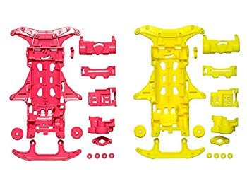 【中古】(未使用・未開封品)　タミヤ ミニ四駆特別企画商品 VS 蛍光カラーシャーシセット ピンク・イエロー 95356 tu1jdyt