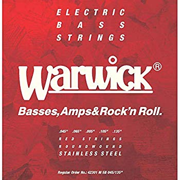 【中古】【非常に良い】WARWICK ワーウィック エレキベース弦 5弦セットステンレス 42301 RED Strings Medium Low B 045/135 g6bh9ry