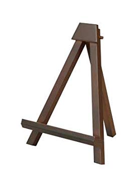 【中古】(未使用・未開封品) 木製イーゼル SSサイズ ダーク木目 sdt40b8
