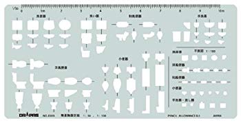 【中古】(未使用・未開封品)　ドラパス テンプレート E503 陶器定規 1:50 1:100 31503 sdt40b8