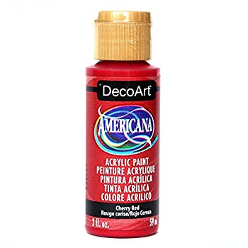 【中古】デコアート アクリル絵具 アメリカーナ チェリーレッド DA-159 2oz. 6g7v4d0