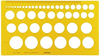 【中古】(未使用・未開封品) ウチダ テンプレート No.115M 円定規 インキエッジ付 1-843-0115 ar3p5n1