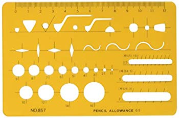 【中古】(未使用・未開封品)　ウチダ テンプレート No.857 仕上記号定規 インキエッジ付 012-0002 ar3p..
