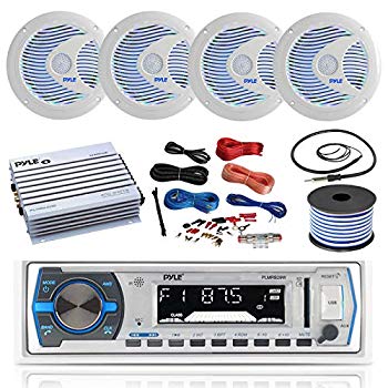 【中古】Complete Marineパッケージ: Pyle Bluetooth Marine受信機、Pyle 6.5?"防水ホワイトスピーカーW / LED、Pyleボートアンプ、Ampインストールキッ n5ksbvb 【中古】Complete Marineパッケージ: Pyle Bluetooth Marine受信機、Pyle 6.5?"防水ホワイトスピーカーW / LED、Pyleボートアンプ、Ampインストールキッ n5ksbvb