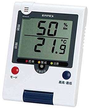 【中古】エンペックス気象計 温度湿度計 健康モニタ・プラス2 置き掛け兼用 ホワイト TD-8188