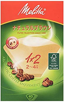 【中古】【非常に良い】メリタ フィルターペーパー アロマジック ナチュラルブラウン【2~4杯用 40枚入】PA1X2NB 2mvetro