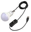【中古】(未使用・未開封品) Onite USB端子に接続 金属フック付き ポータブル 電球形 USB LED電球 LED照明 USB LEDライト スイッチ付き キャンプライト アウトドア ランタン kmdlckf(2)