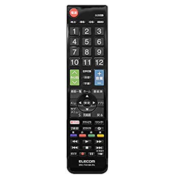 【中古】(未使用・未開封品)　エレコム テレビリモコン Panasonic パナソニック ビエラ用 【設定不要ですぐに使えるかんたんリモコン】 ブラック ERC-TV01BK-PA 6k88evb