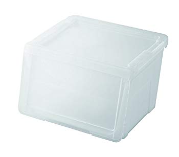 【中古】(未使用・未開封品)　天馬(Tenma) フラップ扉付収納ボックス 幅45×奥行42×高さ31cm PRX カバコ M クリア kmdlckf