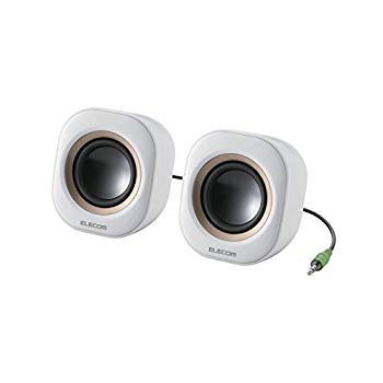 【中古】(未使用・未開封品) 【2015年モデル】エレコム スピーカー PC TV コンパクト 6W AC電源 ホワイト×ゴールド MS-P06AWG kmdlckf