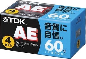 【中古】【非常に良い】TDK オーディオカセットテープ AE 60分4巻パック [AE-60X4G] o7r6kf1