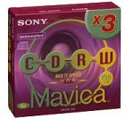 【中古】ソニー 8cm CD-RW 3個パック 3M