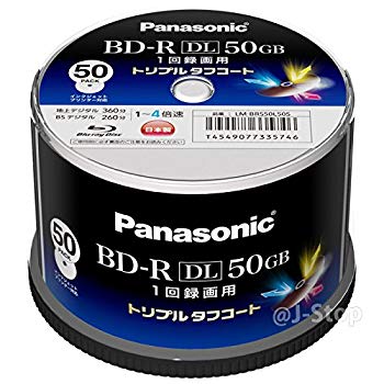 (未使用・未開封品)　Panasonic 録画用4倍速ブルーレイディスク片面2層50GB(追記型)スピンドル50枚 LM-BRS50L50S kmdlckf
