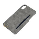 【中古】(未使用・未開封品) 藤本電業 iPhoneX ソフトレザーケース 多彩な機能性 グレー Ji8-07GY 6k88evb