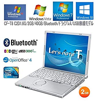 【中古】Letsnote T8シリーズ (2009年冬モデル) wyw801m