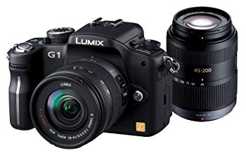 【中古】パナソニック デジタル一眼カメラ LUMIX (ルミックス) G1 Wレンズキット コンフォートブラック DMC-G1W-K 6g7v4d0