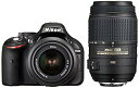 【中古】Nikon デジタル一眼レフカメラ D5200 ダブルズームキット AF-S DX NIKKOR 18-55mm f/3.5-5.6G VR/ AF-S DX NIKKOR 55-300mm f/4.5-5.6G ED VR ブ i8my1cf