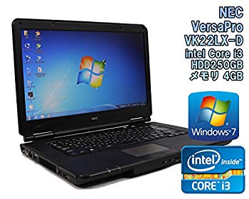 yÁzyݒρIÃm[gp\R!zNEC VersaPro VK22LX-D Windows7 15.6C` Core i3 2330M 2.20GHz 4GB HDD250GByS90ۏ 2zzhgl6