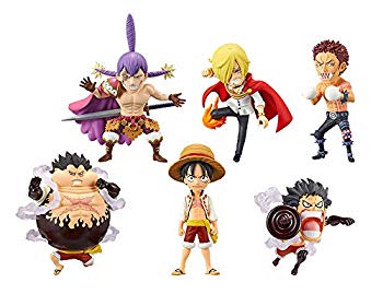 【中古】ワンピース ワールド コレクタブル フィギュア Battle of Luffy Whole Cake Island スネイクマン クラッカー カタクリ ...