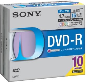 yÁz(gpEJi)@Sony DVD-R 4.7GB f[^p 16{Ή J[Mixv^u 10pbN 10DMR47HPXH gsx453j