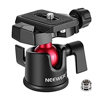 【中古】Neewer カメラビデオ三脚ボールヘッド 360度回転パノラマボールヘッド 1/4インチクイックシュープレートとバブルレベル付き DSLRカメラビデオカ n5ksbvb