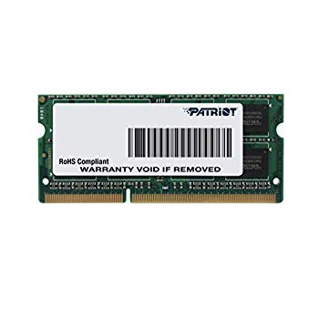 【中古】PATRIOT ノート用メモリ 低電圧1.35V (1.5V両対応) 「片面8枚実装」 DDR3L-1333 4GB 204pin SO-DIMM 永久保証 PSD34G1333L2S