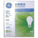 【新品】 GE 【お買い得品 2個パック】白熱電球 100V 100W形 E26口金 LW100V90WGE2PK oyj0otl