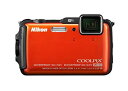 【中古】【非常に良い】Nikon デジタルカメラ AW120 防水 1600万画素 サンシャインオレンジ AW120OR