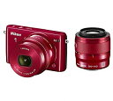 【中古】Nikon ミラーレス一眼 Nikon1 S2 ダブルズームキット レッドS2WZRD