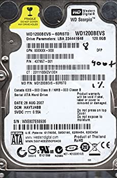【中古】【非常に良い】wd1200bevs-60rst0、DCM hbctjbbb、Westernデジタル120?GB SATA 2.5ハードドライブ 【中古】【非常に良い】wd1200bevs-60rst0、DCM hbctjbbb、Westernデジタル120?GB SATA 2.5ハードドライブ