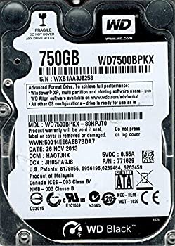 【中古】【非常に良い】Western Digital wd7500bpkx-80hpjt0?750?GB DCM : haotjhk【メーカー名】Western Digital【メーカー型番】0【ブランド名】WESTERNDIGITAL【商品説明】Western Digital wd7500bpkx-80hpjt0?750?GB DCM : haotjhk当店では初期不良に限り、商品到着から7日間は返品を 受付けております。他モールとの併売品の為、完売の際はご連絡致しますのでご了承ください。中古品の商品タイトルに「限定」「初回」「保証」などの表記がありましても、特典・付属品・保証等は付いておりません。品名に【import】【輸入】【北米】【海外】等の国内商品でないと把握できる表記商品について国内のDVDプレイヤー、ゲーム機で稼働しない場合がございます。予めご了承の上、購入ください。掲載と付属品が異なる場合は確認のご連絡をさせていただきます。ご注文からお届けまで1、ご注文⇒ご注文は24時間受け付けております。2、注文確認⇒ご注文後、当店から注文確認メールを送信します。3、お届けまで3〜10営業日程度とお考えください。4、入金確認⇒前払い決済をご選択の場合、ご入金確認後、配送手配を致します。5、出荷⇒配送準備が整い次第、出荷致します。配送業者、追跡番号等の詳細をメール送信致します。6、到着⇒出荷後、1〜3日後に商品が到着します。　※離島、北海道、九州、沖縄は遅れる場合がございます。予めご了承下さい。お電話でのお問合せは少人数で運営の為受け付けておりませんので、メールにてお問合せお願い致します。営業時間　月〜金　11:00〜17:00お客様都合によるご注文後のキャンセル・返品はお受けしておりませんのでご了承ください。ご来店ありがとうございます。