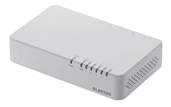 【中古】【非常に良い】エレコム スイッチングハブ 5ポート 10/100Mbps マグネット付き 電源内蔵 EHC-F05PN-JW