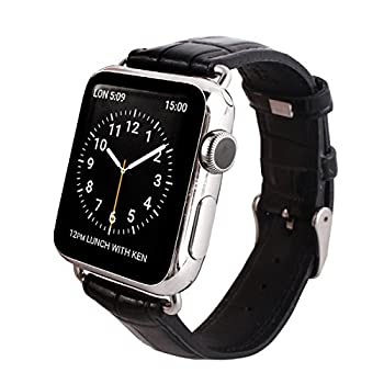 【中古】GAZE Apple Watch 42mm用バンド Black Croco 本革 アップルウォッチ ベルト series1 series2 series3対応【日本正規代理店品】