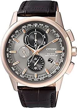 【中古】【非常に良い】[シチズン]CITIZEN 腕時計 ECO-DRIVE RADIO CONTROLLED エコドライブ 電波時計 クロノグラフ AT8113-12H メンズ [逆輸入]