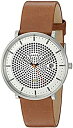 【中古】Skagen Men's Hald Solar SKW6277 Silver Leather Quartz Dress Watch