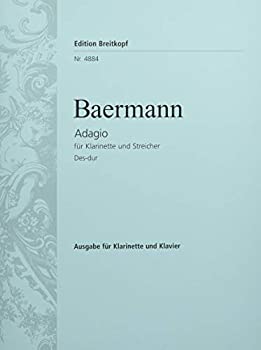 ベールマン : アダージョ 変ニ長調 (クラリネット、ピアノ) ブライトコプフ出版