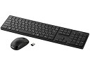 【中古】【非常に良い】BUFFALO 無線(2.4GHz)キーボード&静音マウスセット ブラック BSKBW100SBK
