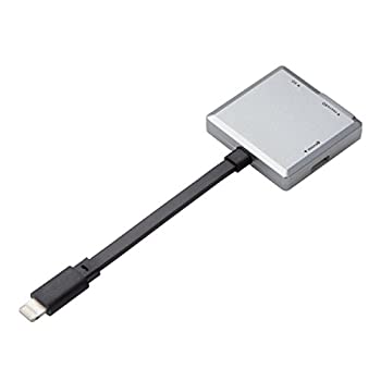 【中古】【非常に良い】ロジテック ライトニングカードリーダー iPhone対応 SD microSD対応 シルバー LMR-MB08SV