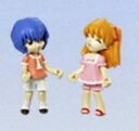 【中古】【非常に良い】新世紀エヴァンゲリオン トリコレ!DX 可動レイ&アスカ (ピンク服Ver) 2種 バンダイ