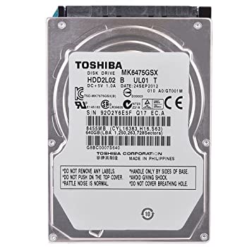 【中古】【非常に良い】Toshiba mk6475gsx 640?GB 5.4インチK RPM 2.5?" 9.5?MM SATA、シルバー