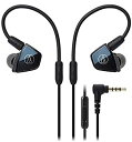 【中古】【非常に良い】Audio-Technica ATH-LS400iS インイヤークアッドアーマチュアドライバーヘッドフォン インラインマイク&コントロール付き