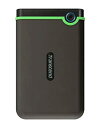 【中古】【非常に良い】Transcend ポータブルHDD 1TB 耐衝撃 スリムタイプ USB3.1 Gen1 アイロングレー TS1TSJ25M3S(2)