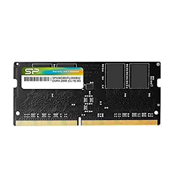 【中古】【非常に良い】シリコンパワー ノートPC用メモリ DDR4-2666(PC4-21300) 8GB×1枚 260Pin 1.2V CL19 Mac対応 SP008GBSFU266B02