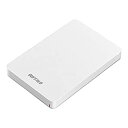 【中古】BUFFALO USB3.1(Gen.1)対応 耐衝撃ポータブルHDD 1TB ホワイト HD-PGF1.0U3-WHA